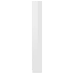 5patrová knihovna bílá lesklá 60x24x175 cm kompozitní dřevo - obrázek 5