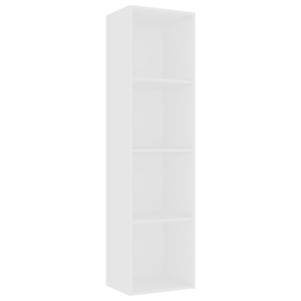 

vidaXL Book Cabinet White 15.7"x11.8"x59.6" Chipboard