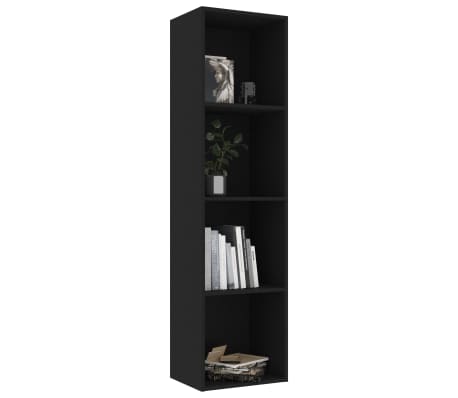 vidaXL Spintelė knygoms, juodos spalvos, 40x30x151,5cm, MDP