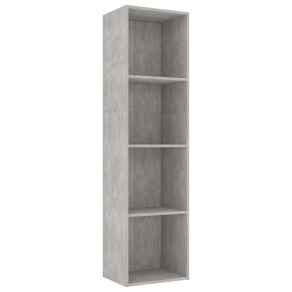 

vidaXL Book Cabinet Concrete Gray 15.7"x11.8"x59.6" Engineered Wood