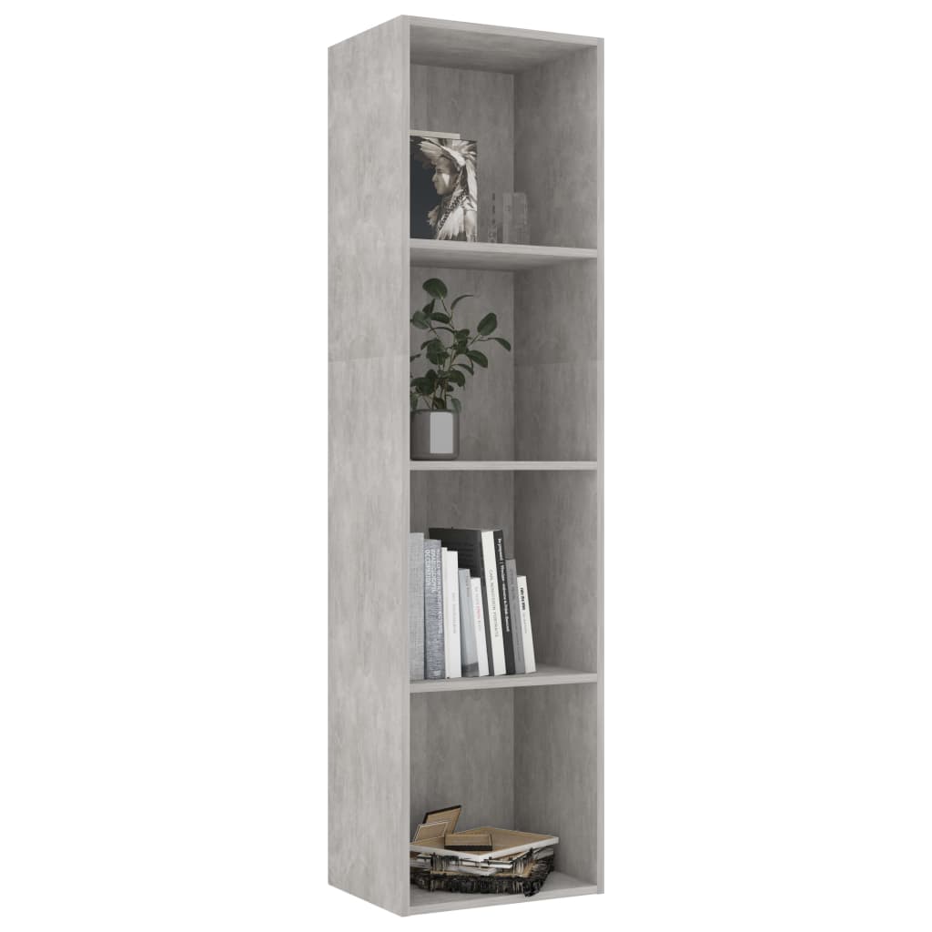 

vidaXL Boekenkast 40x30x151,5 cm spaanplaat betongrijs