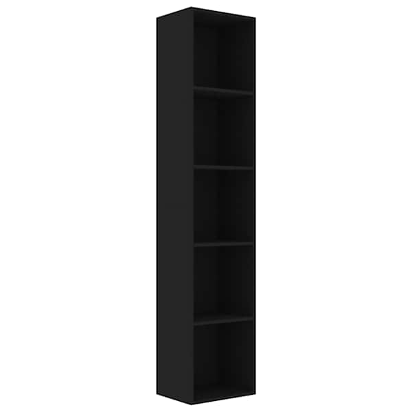 vidaXL raamaturiiul must 40x30x189 cm tehispuit