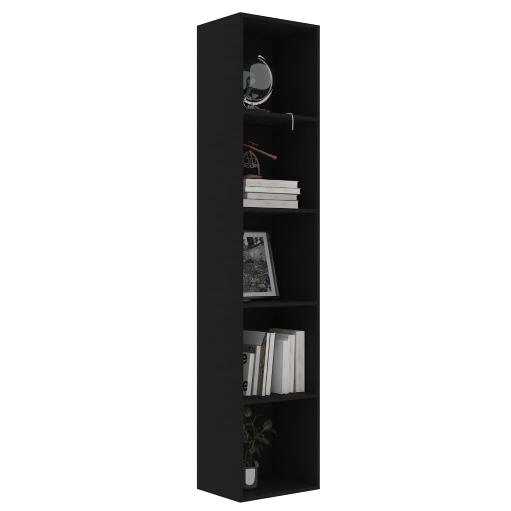 

vidaXL Boekenkast 40x30x189 cm spaanplaat zwart