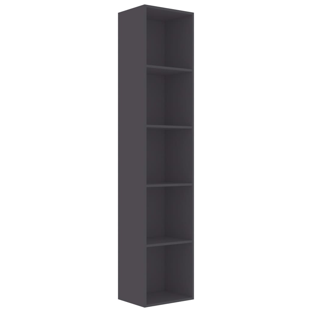 

vidaXL Book Cabinet Gray 15.7"x11.8"x74.4" Engineered Wood