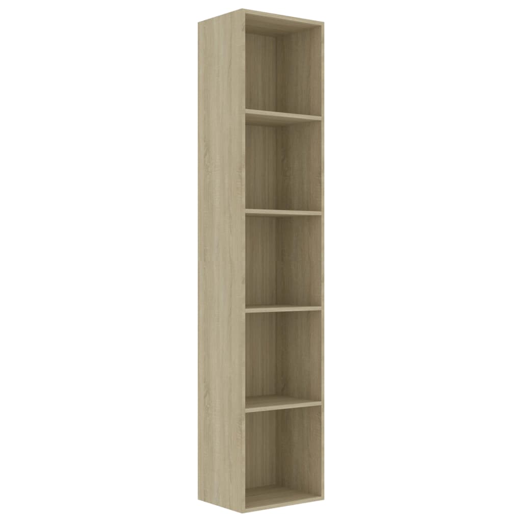 

vidaXL Book Cabinet Sonoma Oak 15.7"x11.8"x74.4" Engineered Wood