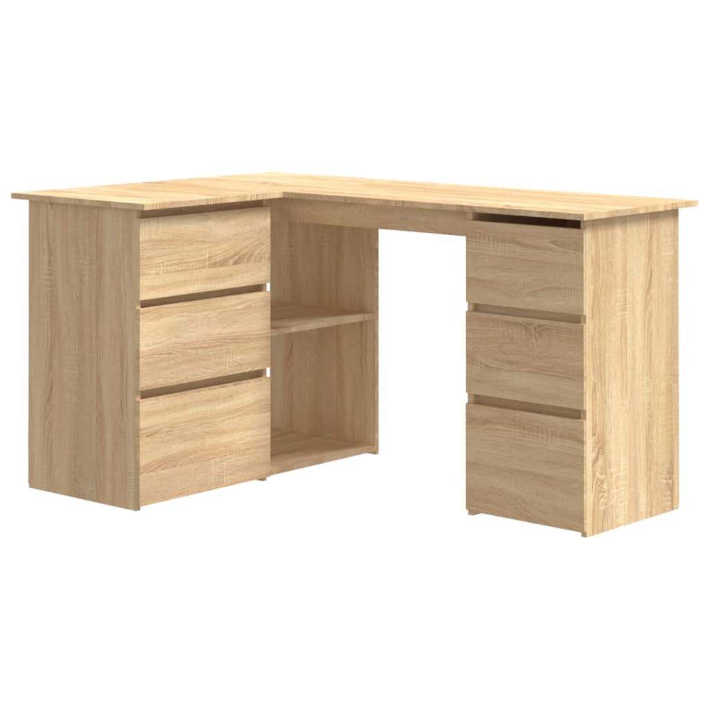 

vidaXL Corner Desk Sonoma Oak 57.1"x39.4"x29.9" Engineered Wood