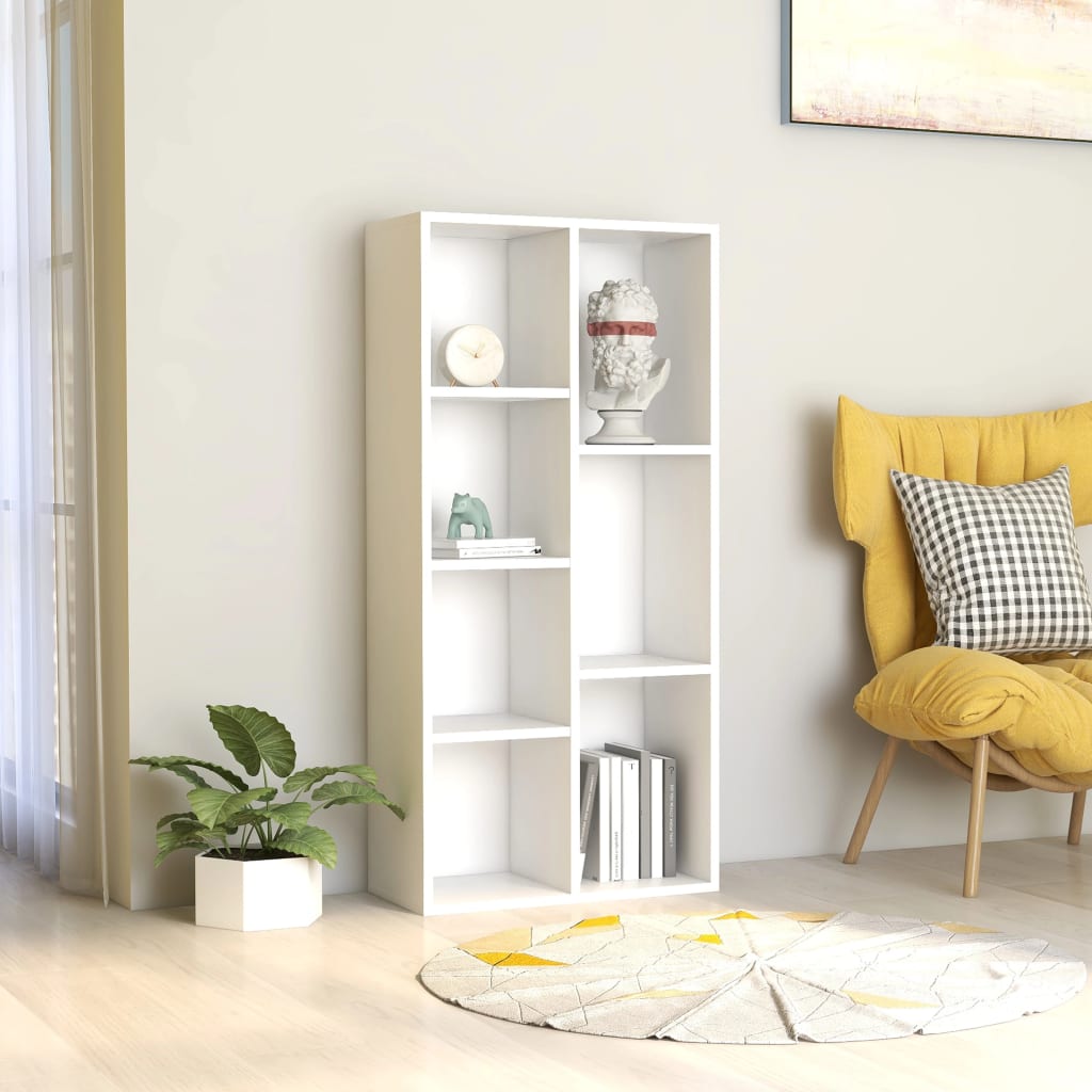 vidaXL Rega� na ksi��ki, bia�y, 50x25x106 cm, materia� drewnopochodny