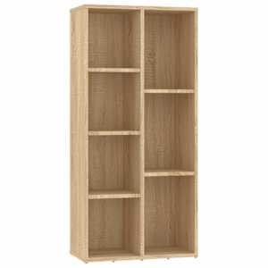 vidaXL raamaturiiul Sonoma tamm, 50 x 25 x 106 cm, tehispuit