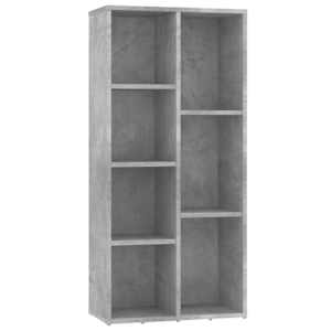 vidaXL raamaturiiul betoonhall 50 x 25 x 106 cm, tehispuit