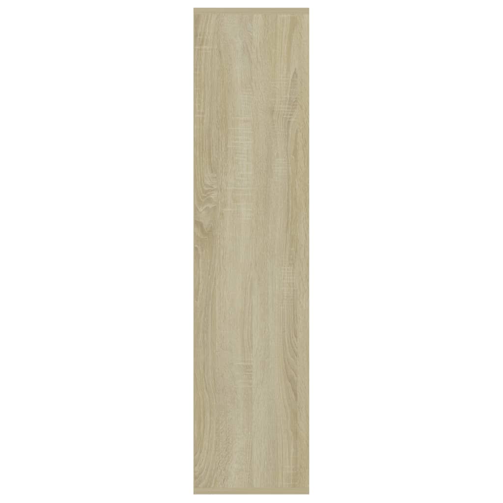Fehér, sonoma tölgy színű forgácslap könyvszekrény 50x25x106 cm 