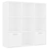 vidaXL raamaturiiul valge 98 x 30 x 98 cm tehispuit