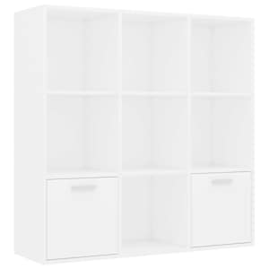 vidaXL raamaturiiul valge 98 x 30 x 98 cm tehispuit