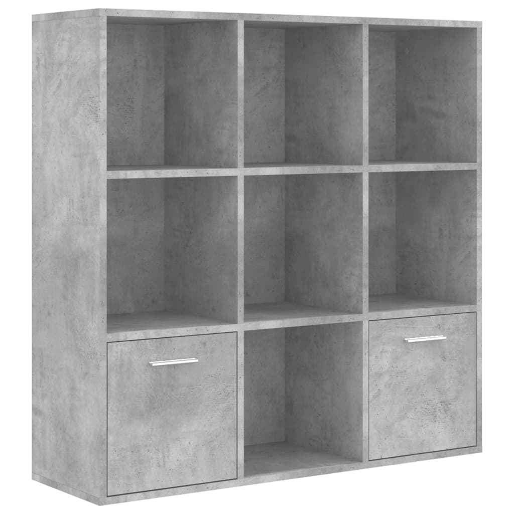 

vidaXL Book Cabinet Concrete Gray 38.6"x11.8"x38.6" Engineered Wood