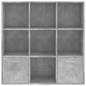 Knihovna betonově šedá 98 x 30 x 98 cm dřevotříska - obrázek 6