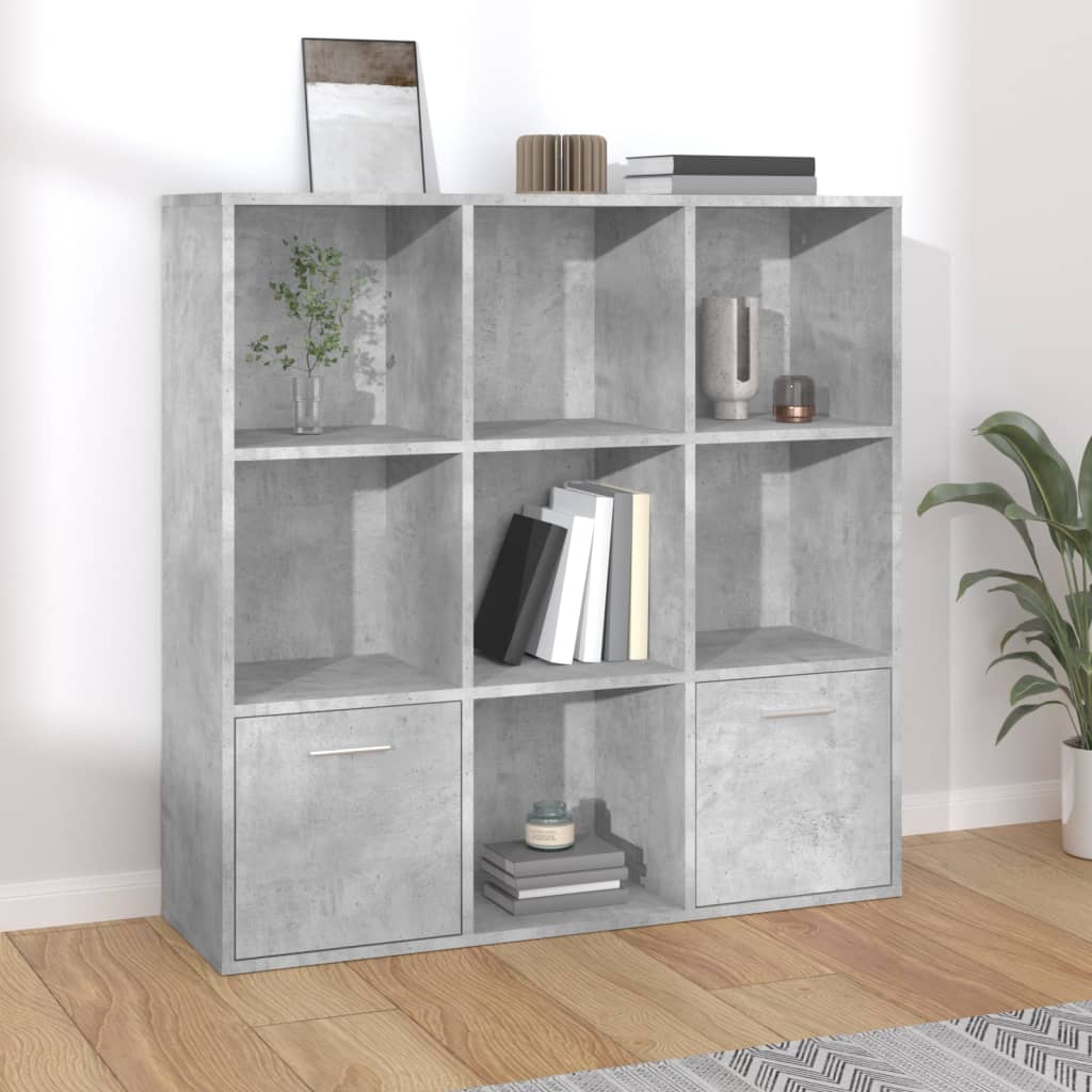 vidaXL Rega� na ksi��ki, szaro�� betonu, 98x30x98 cm