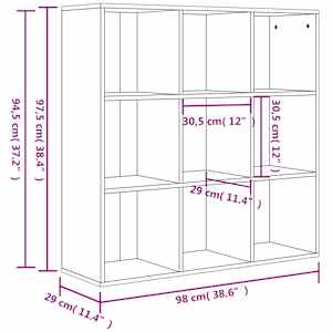 Knihovna dub sonoma 98 x 29 x 97,5 cm kompozitní dřevo - obrázek 7