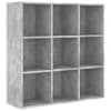 vidaXL raamaturiiul betoonhall 98 x 29 x 97,5 cm tehispuit