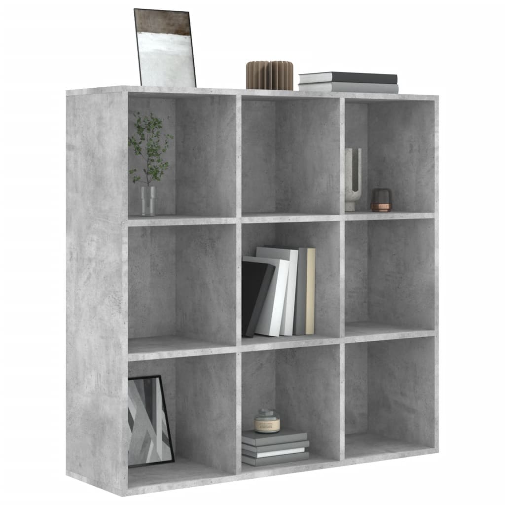 

vidaXL Boekenkast 98x30x98 cm spaanplaat betongrijs