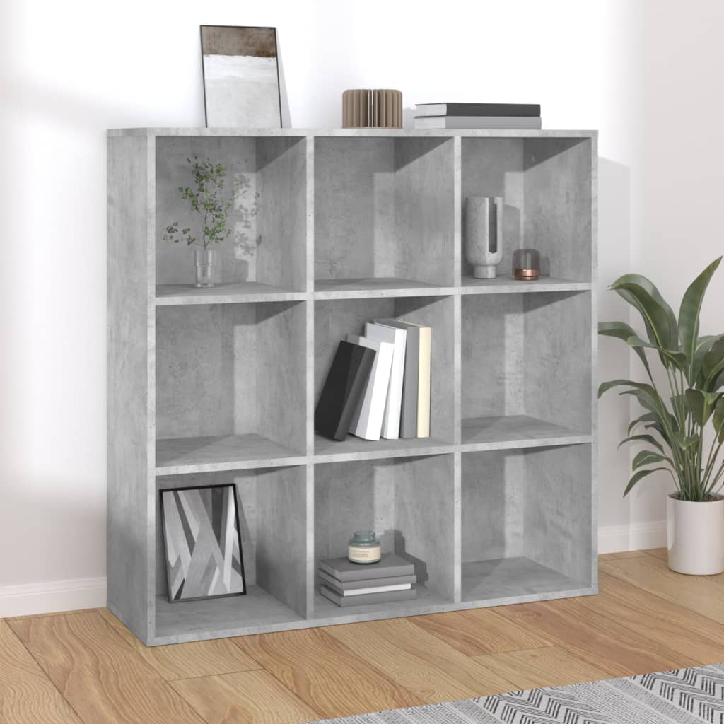 vidaXL Bibliotecă, gri beton, 98x29x97,5 cm, lemn prelucrat