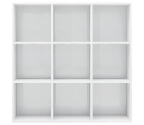 vidaXL Βιβλιοθήκη Γυαλιστερό Λευκό 98x29x97,5 εκ. Επεξεργασμένο Ξύλο