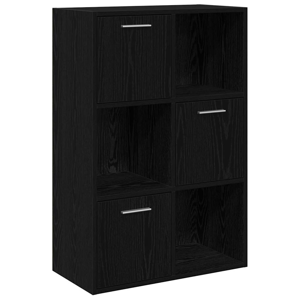 vidaXL Úložná skříňka černá 60 x 29,5 x 90 cm kompozitní dřevo