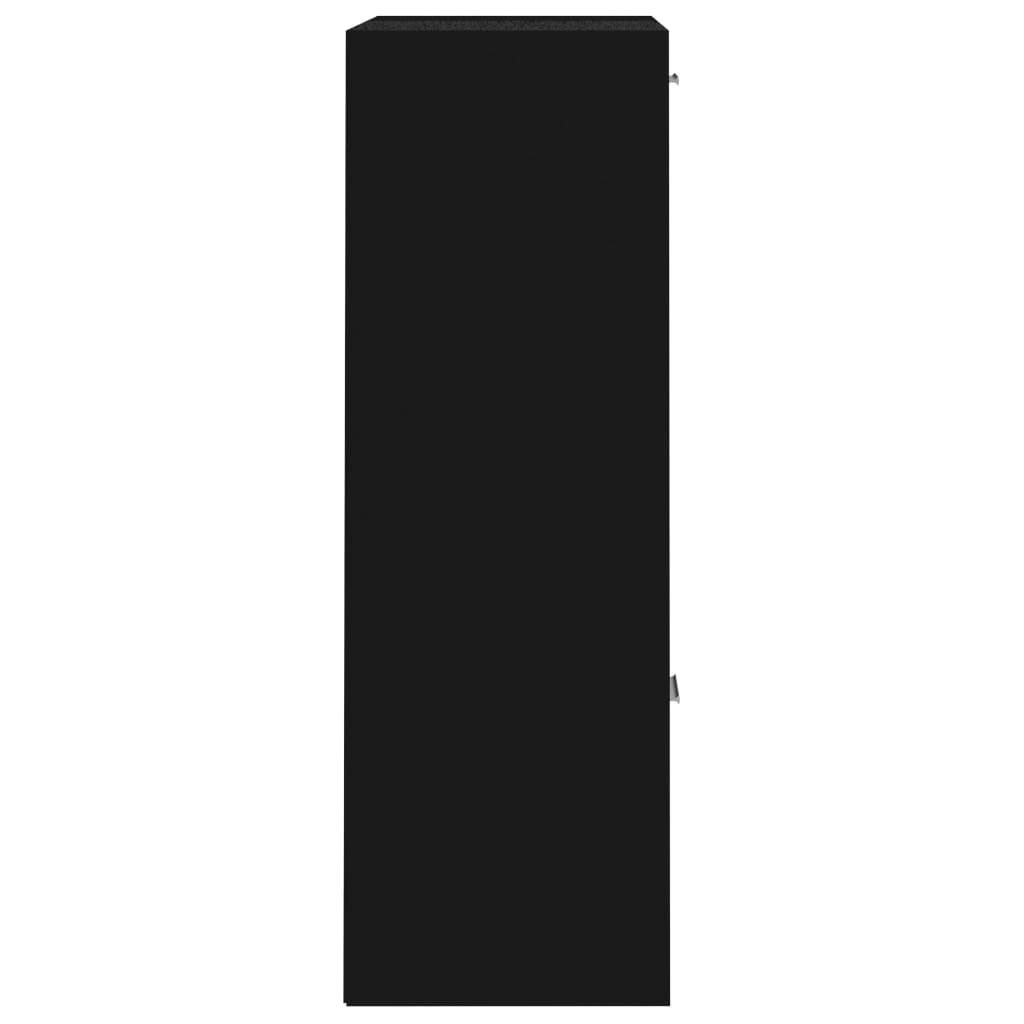 Opbergkast 60x29,5x90 cm spaanplaat zwart