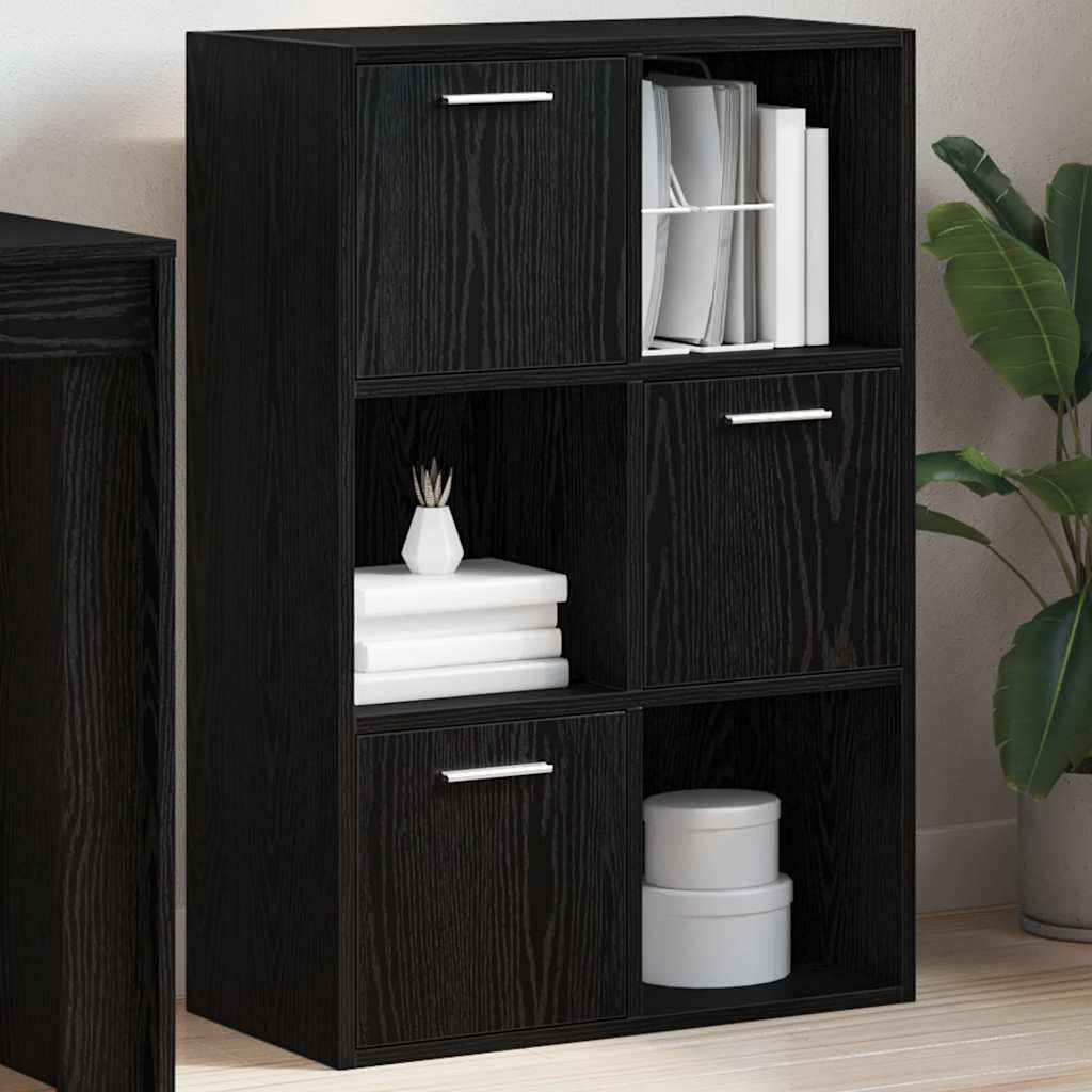 vidaXL Szafka, czarna, 60x29,5x90 cm, materia drewnopochodny