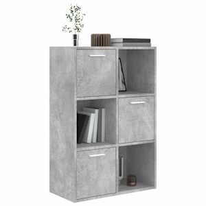 Úložná skříňka betonově šedá 60 x 29,5 x 90 cm dřevotříska - obrázek 4
