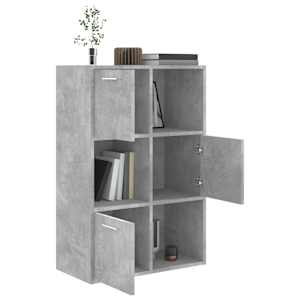 Úložná skříňka betonově šedá 60 x 29,5 x 90 cm dřevotříska - obrázek 5