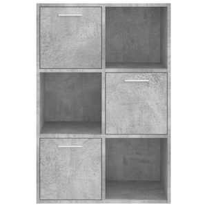Úložná skříňka betonově šedá 60 x 29,5 x 90 cm dřevotříska - obrázek 6