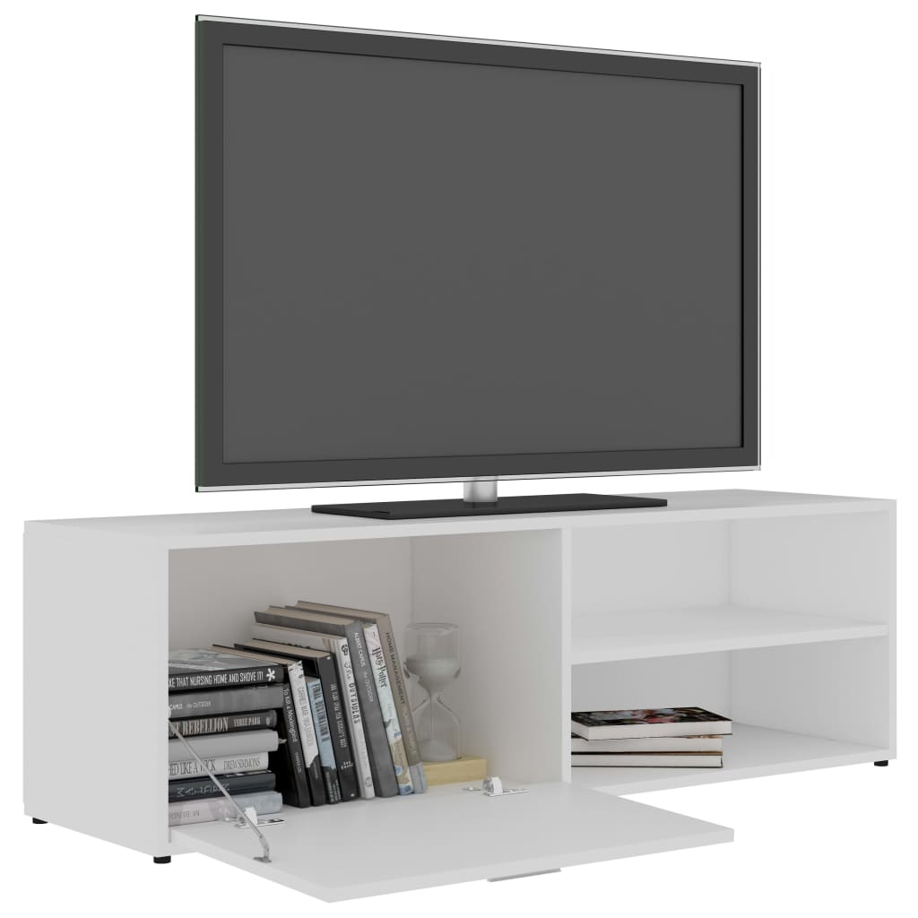 Fehér forgácslap TV-szekrény 120 x 34 x 37 cm 