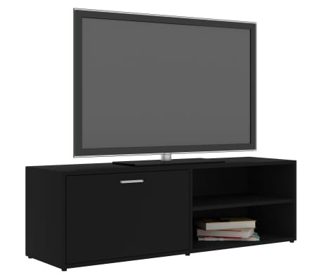 vidaXL Meuble TV Noir 120x34x37 cm Bois d&rsquo;ing&eacute;nierie