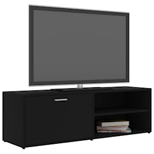 vidaXL Meuble TV Noir 120x34x37 cm Bois d&rsquo;ing&eacute;nierie