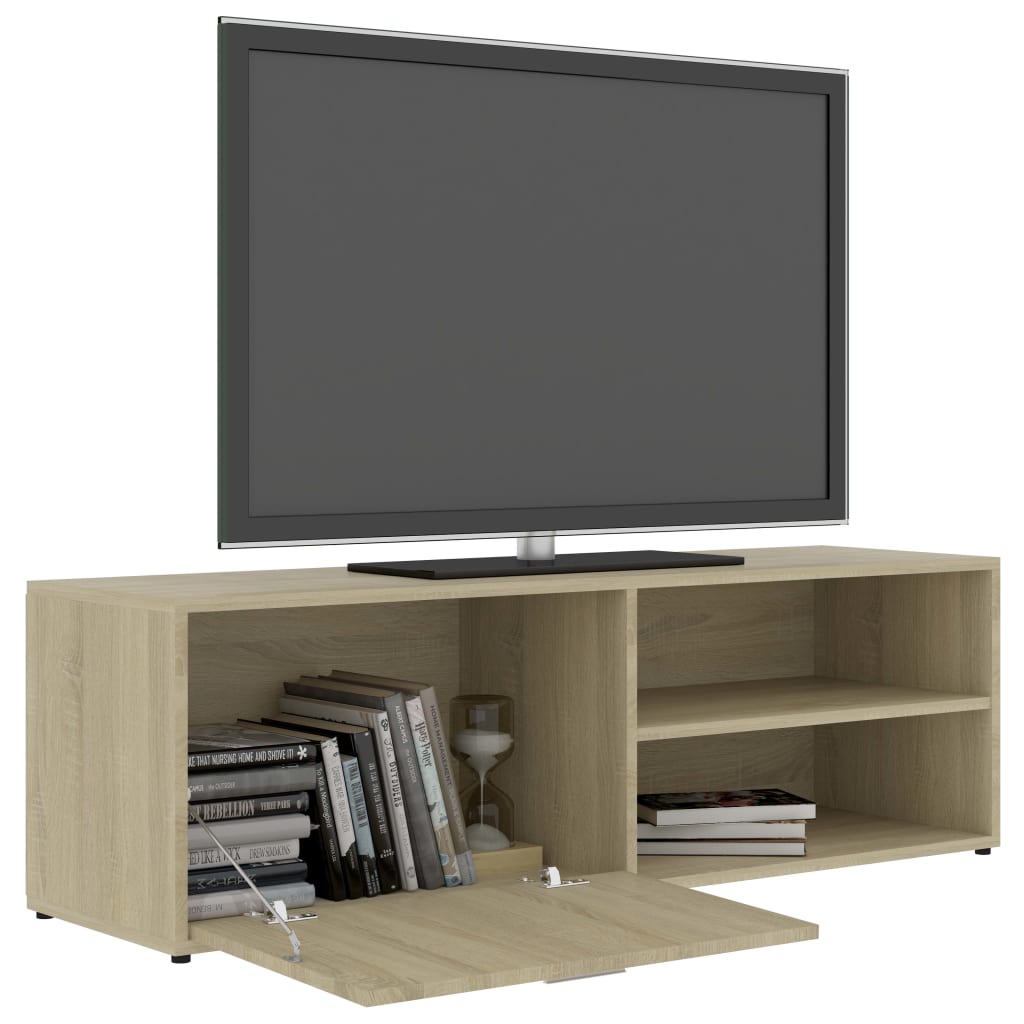 Sonoma-tölgy színű forgácslap TV-szekrény 120 x 34 x 37 cm 