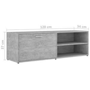 TV stolek betonově šedý 120 x 34 x 37 cm kompozitní dřevo - obrázek 9