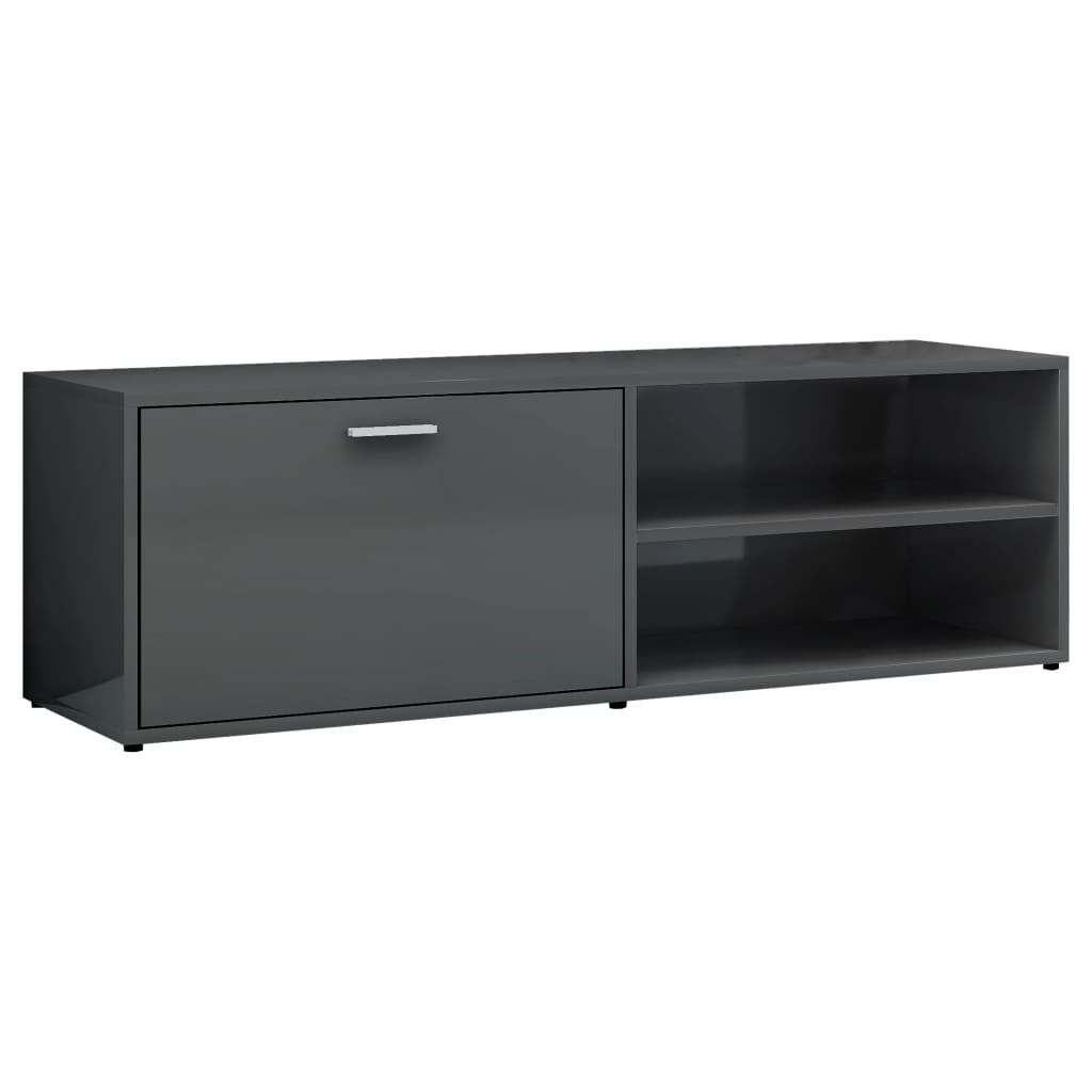 

vidaXL TV Cabinet High Gloss Gray 47.2"x13.4"x14.6" Engineered Wood