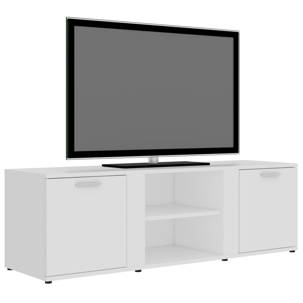 Meuble TV Blanc 120x34x37 cm Aggloméré | meublestv.fr 4