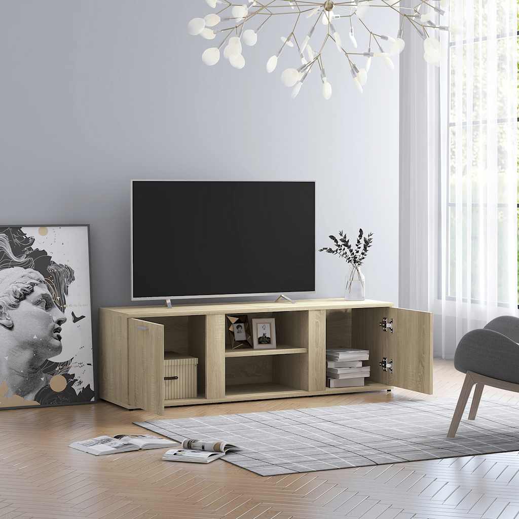 TV-benk sonoma eik 120x34x37 cm sponplate