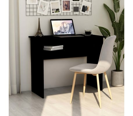 vidaXL Desk Storage White Chipboard Writing Table Study Office Work Station