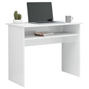 Psací stůl bílý s vysokým leskem 90x50x74 cm kompozitní dřevo - obrázek 3