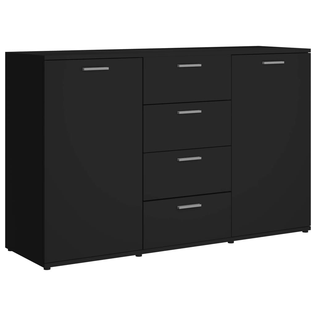 

vidaXL Sideboard Black 47.2"x14"x29.5" Engineered Wood
