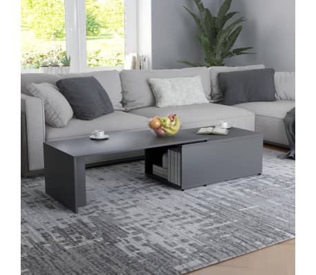 vidaXL Τραπεζάκι Σαλονιού Γκρι 150 x 50 x 35 εκ. από Επεξ. Ξύλο