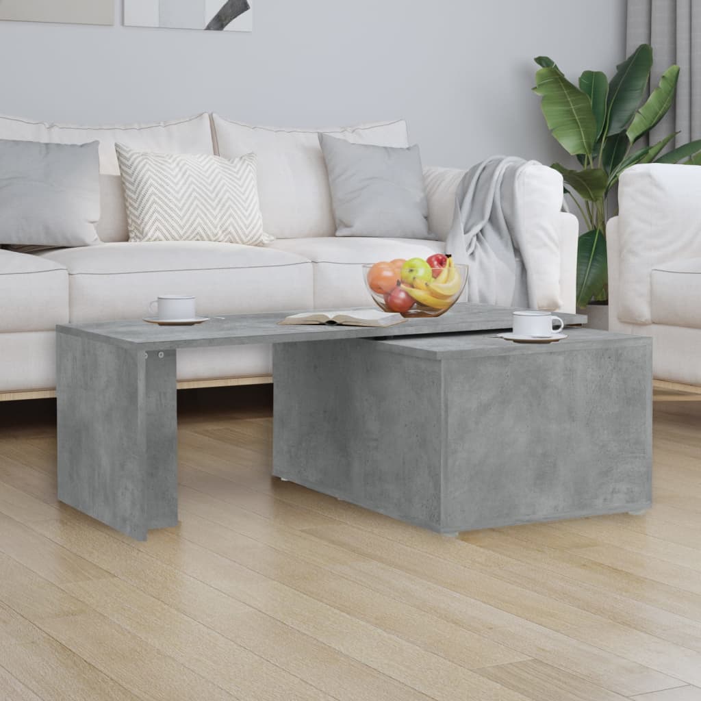vidaXL Măsuță de cafea, gri beton, 150 x 50 x 35 cm, lemn prelucrat