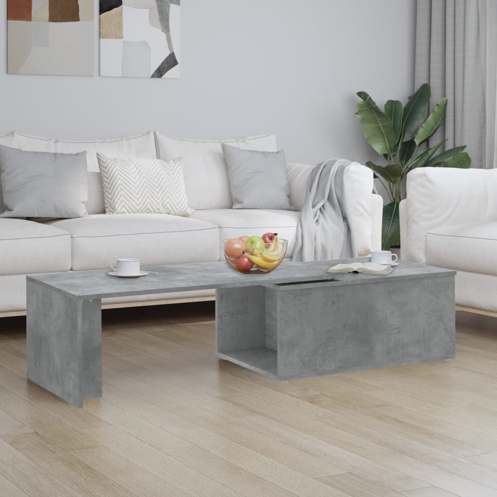 vidaXL Stolik kawowy, szaro�� betonu, 150x50x35 cm