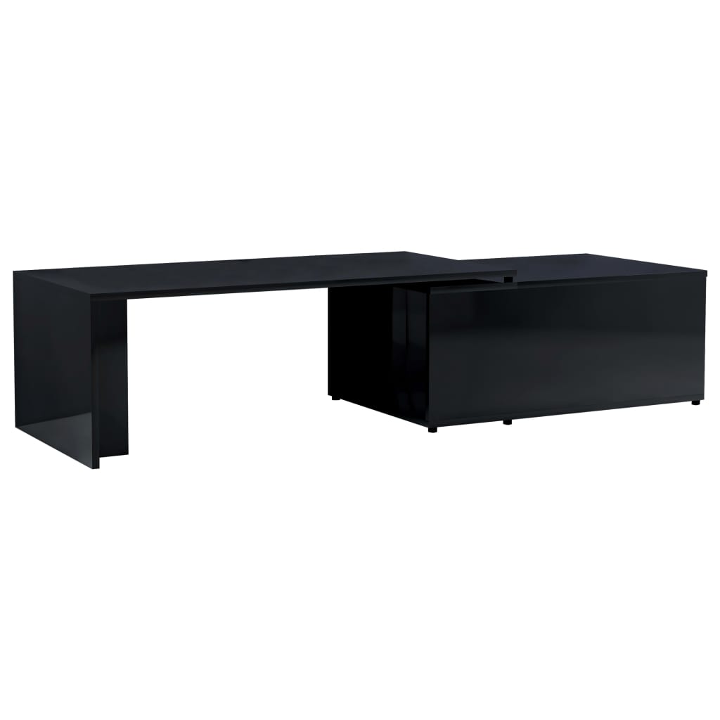 

vidaXL Coffee Table High Gloss Black 59"x19.6"x13.7" Chipboard