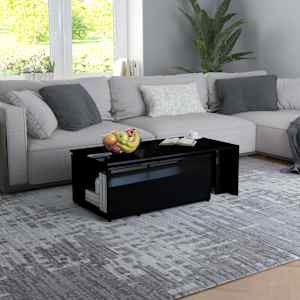 vidaXL Salongbord høyglans svart 150x50x35 cm konstruert tre