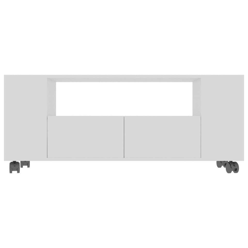 Meuble TV Blanc 120x35x43 cm Bois d’ingénierie | meublestv.fr 5