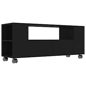 TV skříňka černá 120x35x48 cm kompozitní dřevo - obrázek 2