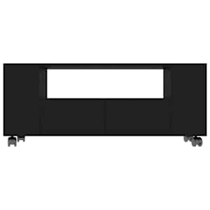 TV skříňka černá 120x35x48 cm kompozitní dřevo - obrázek 4
