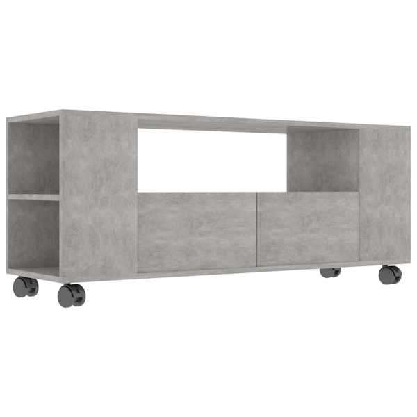 vidaXL telerikapp, betoonhall, 120x35x48 cm, tehispuit